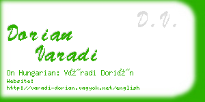 dorian varadi business card